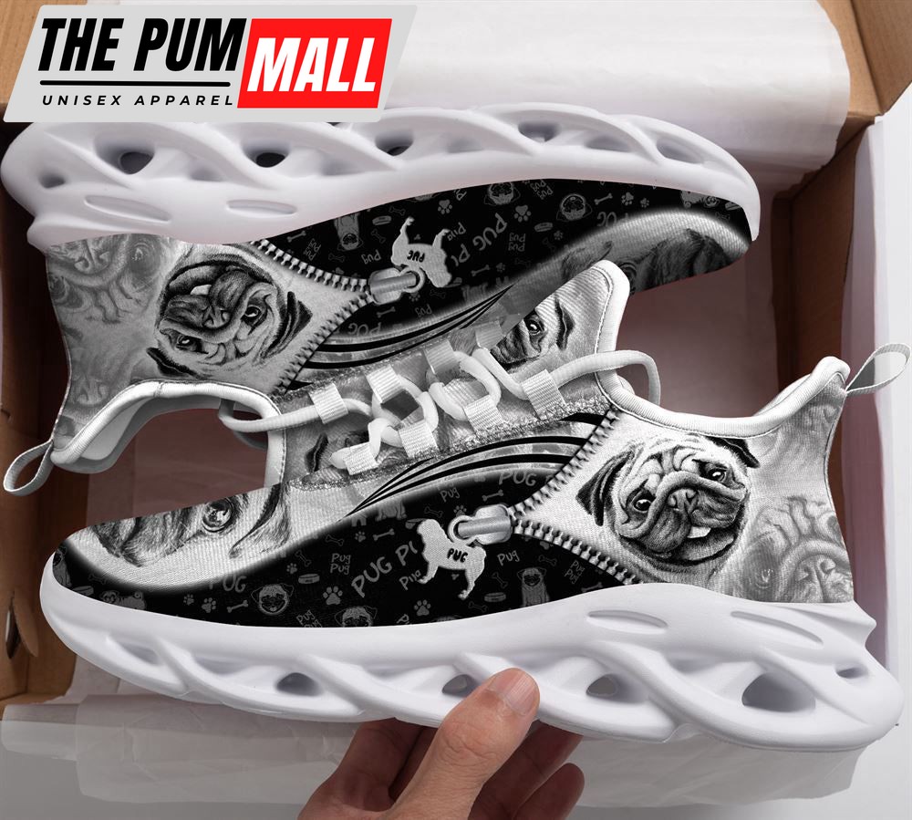 Pug Sketch Max Soul Shoes For Women Men Kid, Gift For Dog Lover
