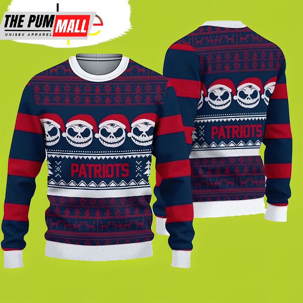 Pumpkin New England Patriots Christmas Sweater