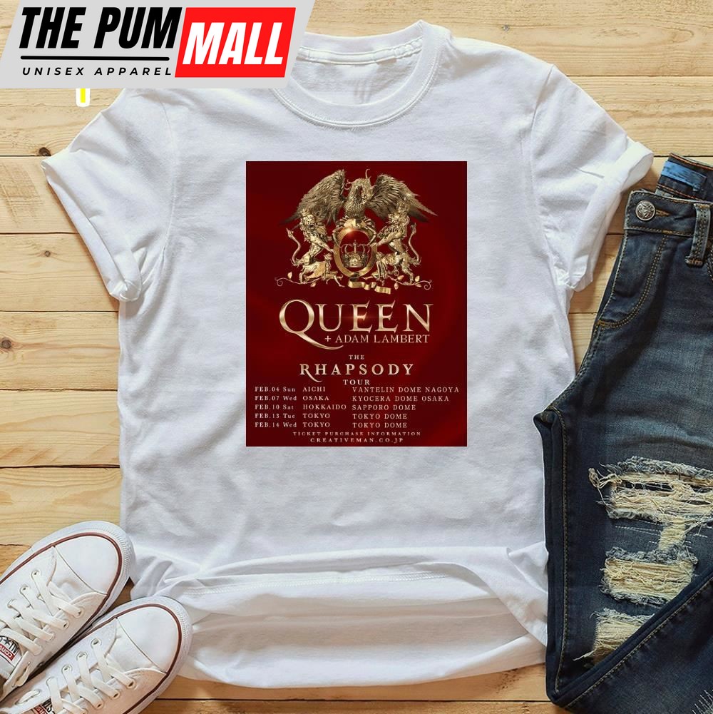 Queen Adam Lambert Announce 2025 Japanese Tour Unisex T-shirt