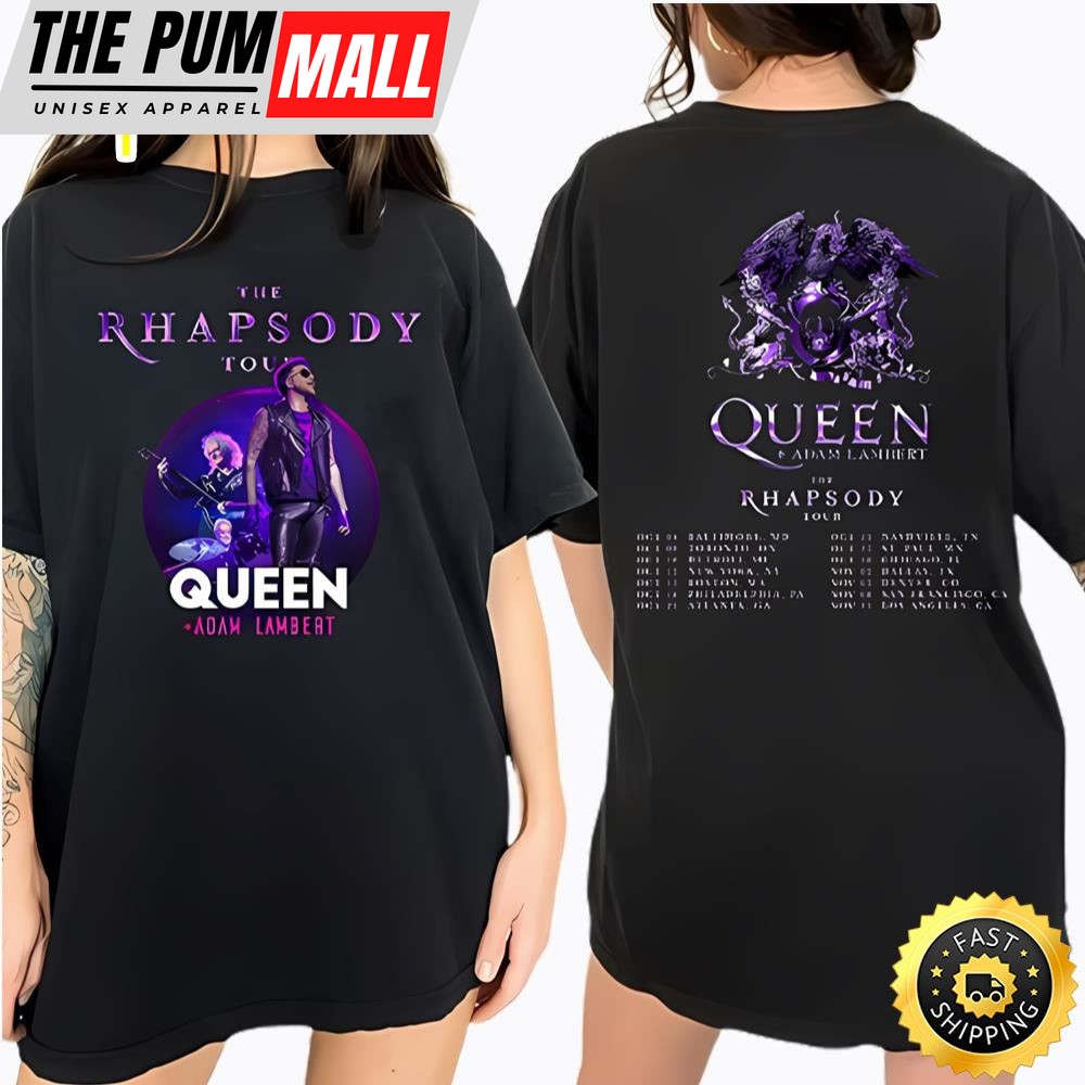 Queen Adam Lambert Rhapsody Tour 2 Sides Shirt