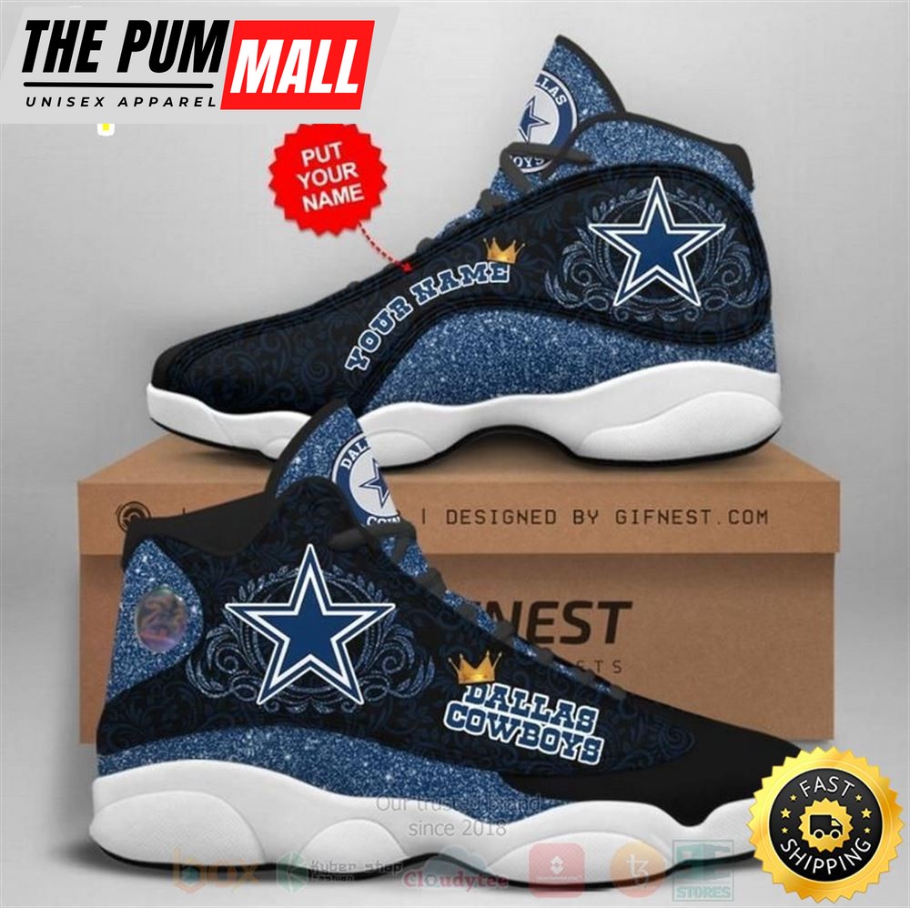 Queen Dallas Cowboys Nfl Mandala Football Team Custom Name Air Jd 13 Shoes