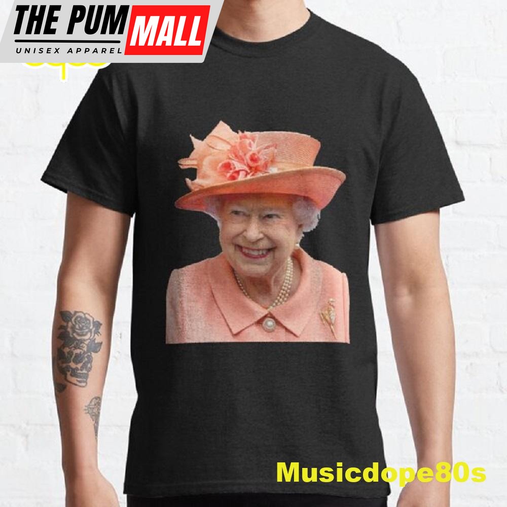 Queen Elizabeth II 1926 – 2025 Union JackRoyal Crown Black Tshirt