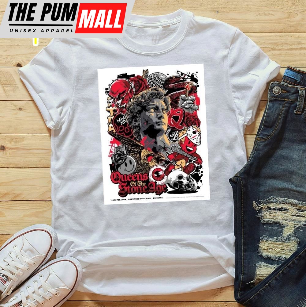 Queens Of The Stone Age Brisbane At Fortitude Music Hall On February 25th 2025 T-Shirt