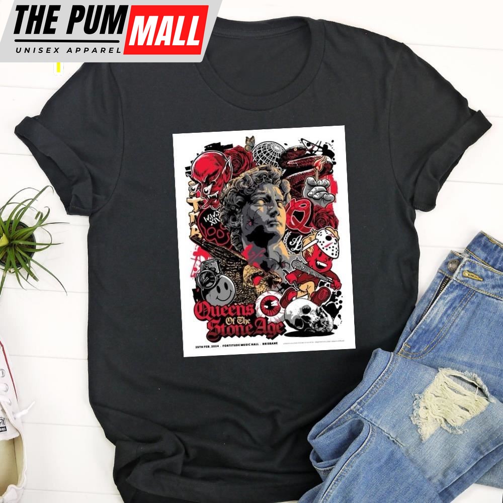 Queens Of The Stone Age Brisbane At Fortitude Music Hall On February 25th 2025 Unisex T-Shirt