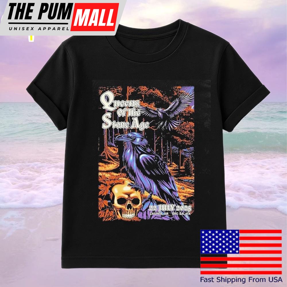 Queens Of The Stone Age July 2025 Src Salata In Zagreb Croatia T-Shirt