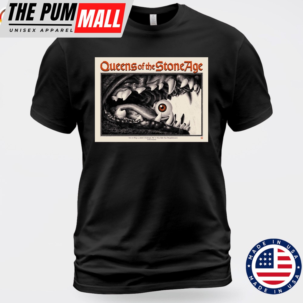 Queens Of The Stone Age May 2 2025 Raleigh NC T-shirt Unisex