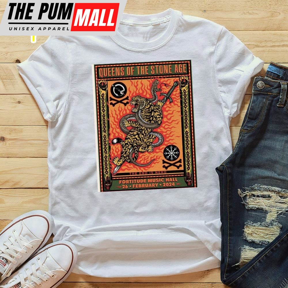 Queens Of The Stone Age Night 2 Brisbane At Fortitude Music Hall On February 26th 2025 T-Shirt