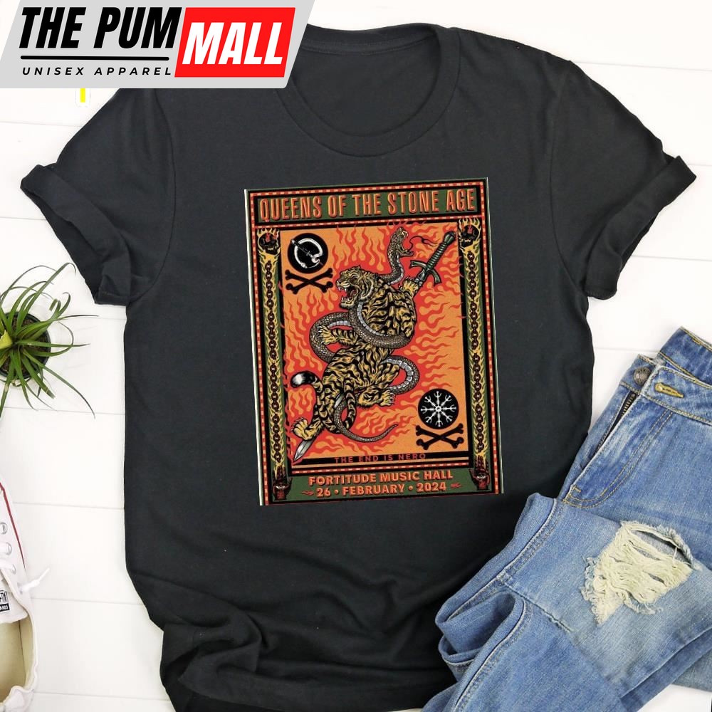 Queens Of The Stone Age Night 2 Brisbane At Fortitude Music Hall On February 26th 2025 Unisex T-Shirt