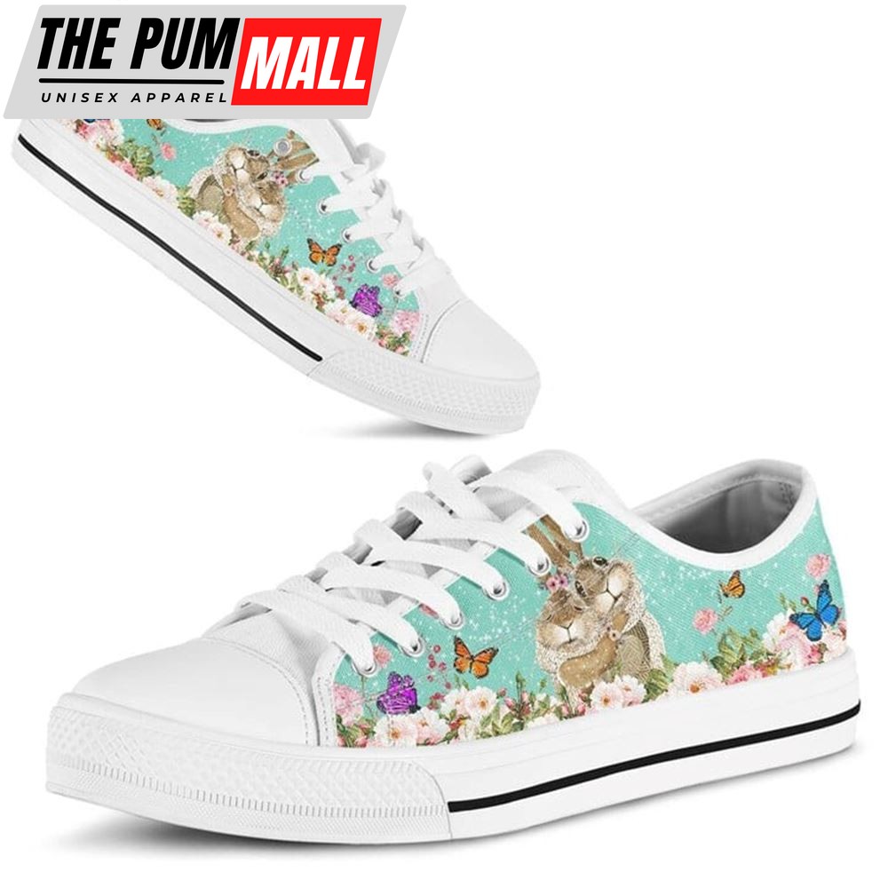 rabbit-butterfly-flower-watercolor-low-top-shoes-low-top-shoes-mens-women-g6fc555q Rabbit Butterfly Flower Watercolor Low Top Shoes – Low Top Shoes Mens, Women