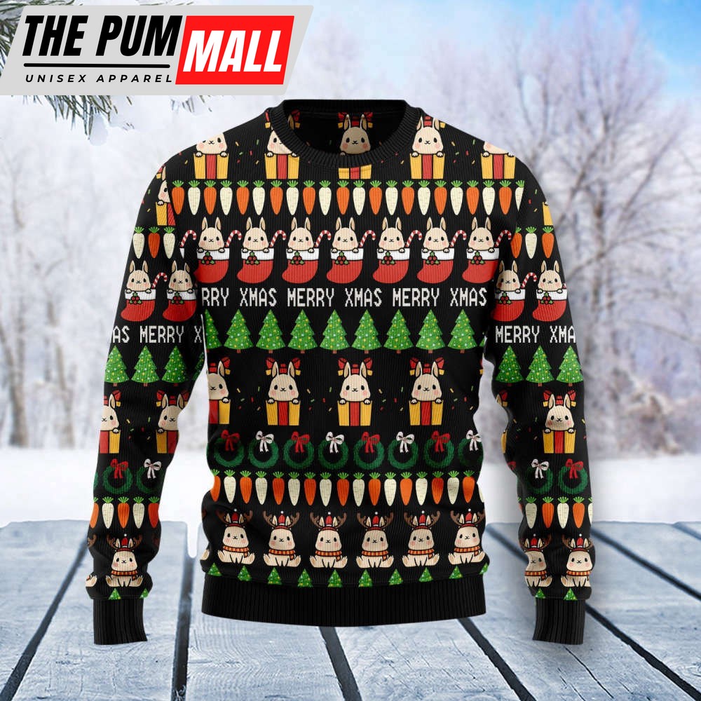 Rabbit Christmas Symbols T2810 Ugly Christmas Sweater – Noel Malalan