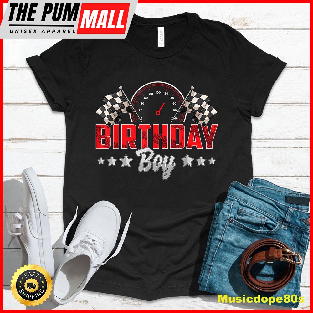 Race Car Birthday Party Racing Family Birthday Boy Pit Crew T-Shirt