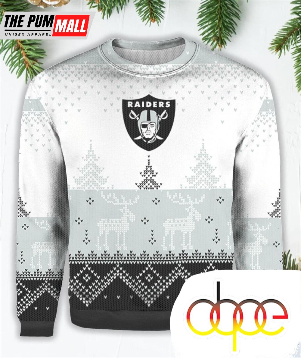 Raiders Christmas Believe Ugly Christmas Sweater