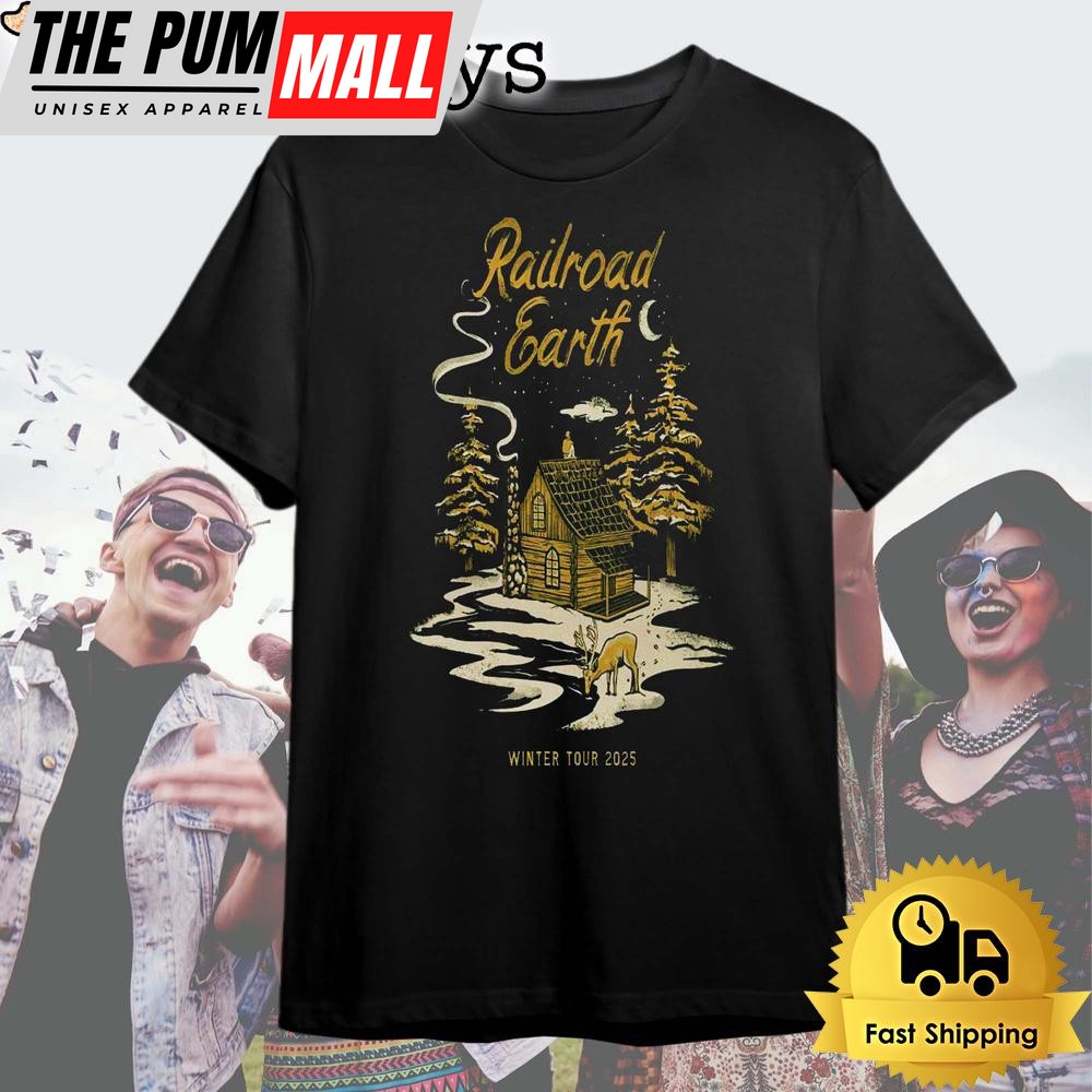Railroad Earth Winter Fall Tour 2025 T Shirt