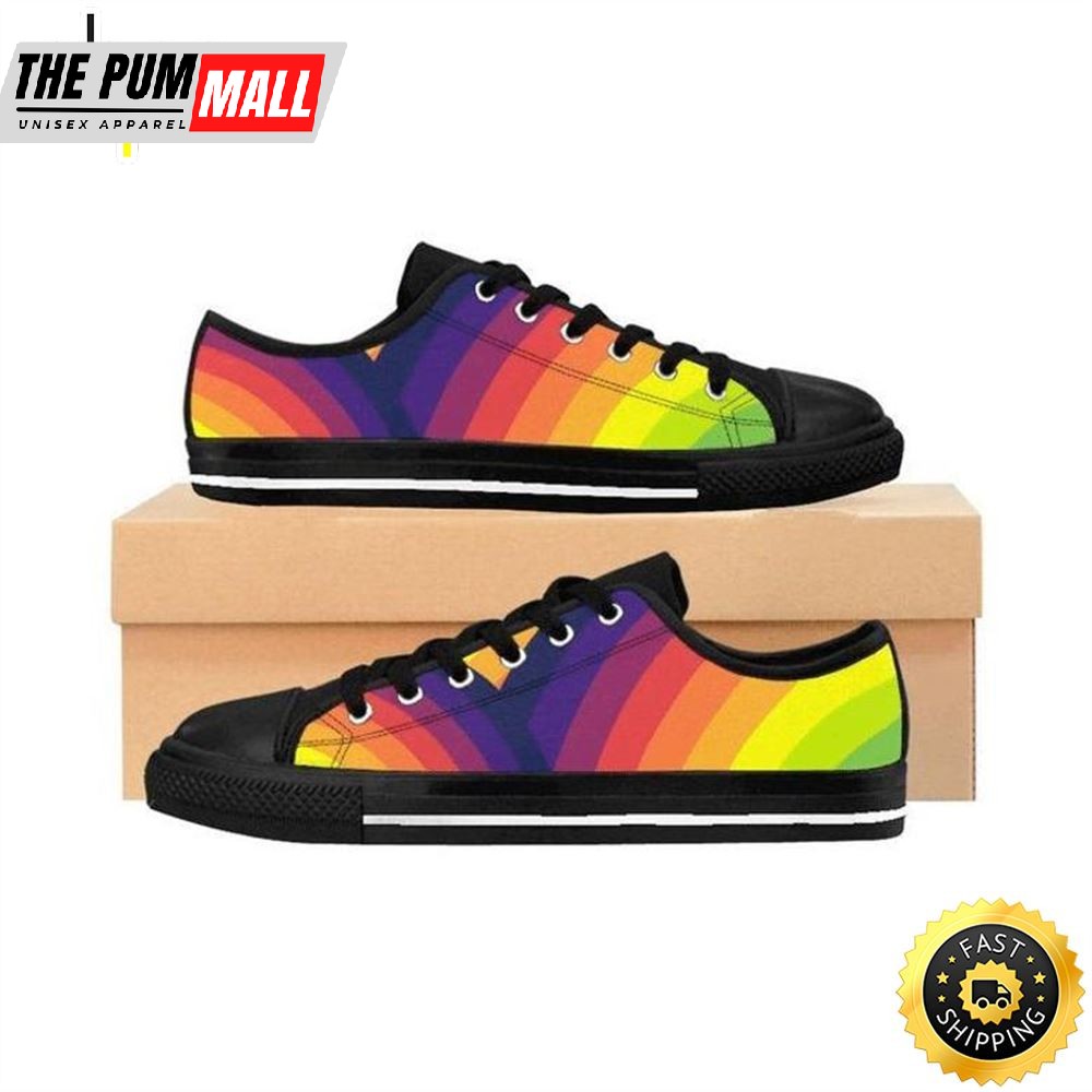 Rainbow Burst Lgbt Pride Low Top Shoes