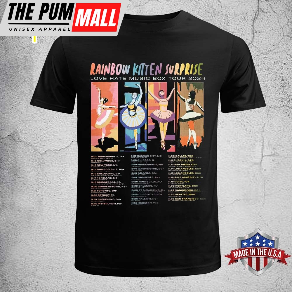 Rainbow Kitten Surprise Love Hate Music Box Tour 2025 Unisex T-Shirt