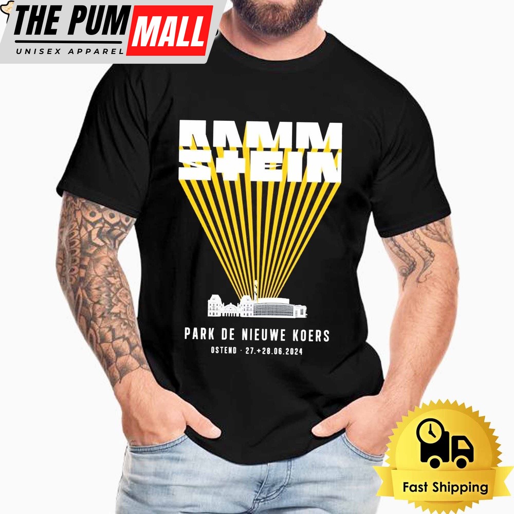 Rammstein Tour In June 2024 Park Nieuwe Koers Oostende Belgium Unisex T-Shirt