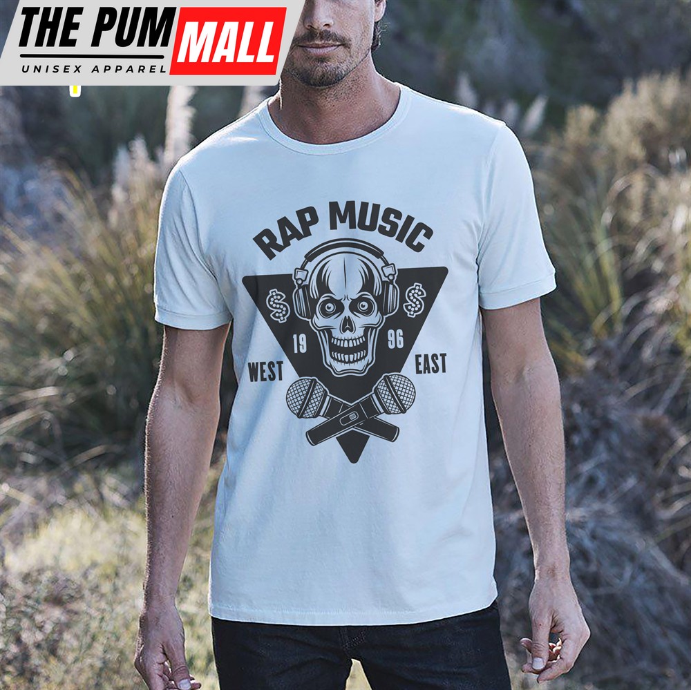 rap-music-of-the-90s-skullcap-west-and-east-t-shirt-1ctm9ago Rap Music Of The 90s Skullcap West and East T-Shirt