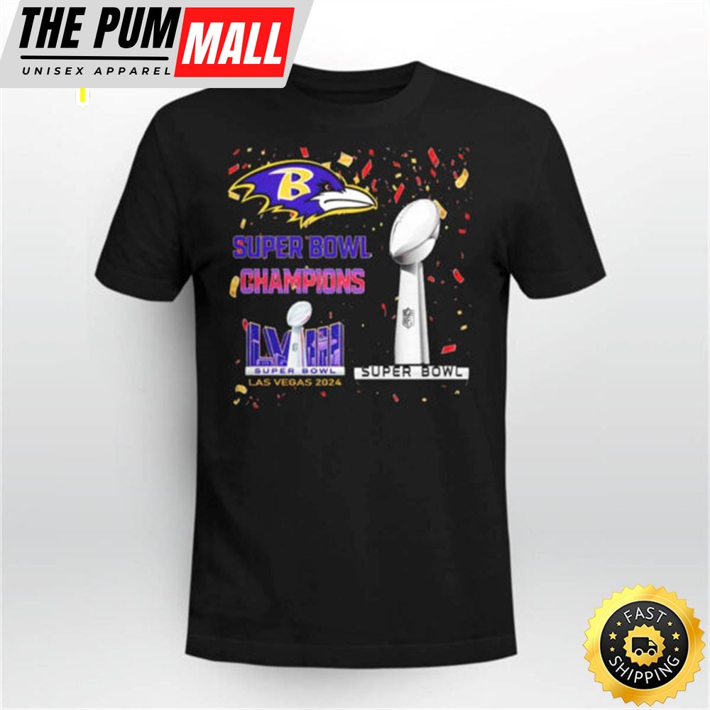 Ravens Super Bowl Champions Lviii Las Vegas 2025 Shirt