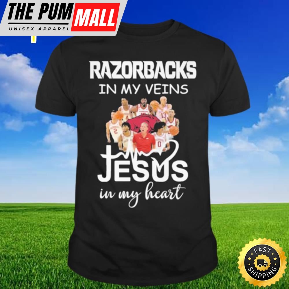Razorbacks In My Veins Jesus In My Heart 2025 Shirt