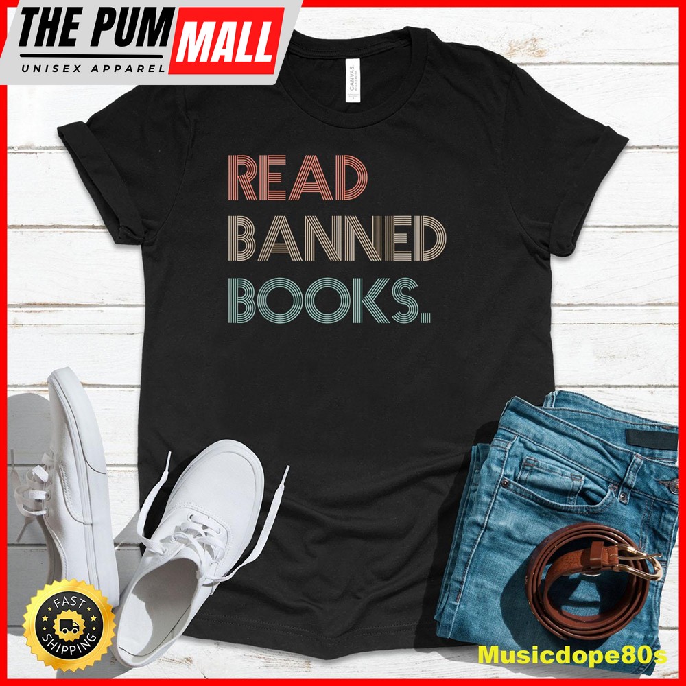 Read Banned Books Librarians Banned Books Week Retro Vintage T-Shirt