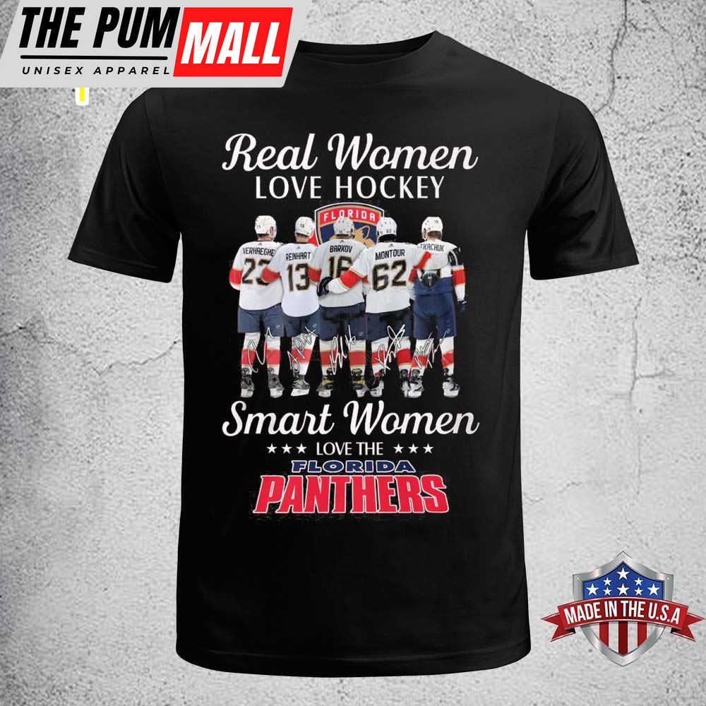Real Women Love Hockey Smart Women Love The Florida Panthers T-Shirt