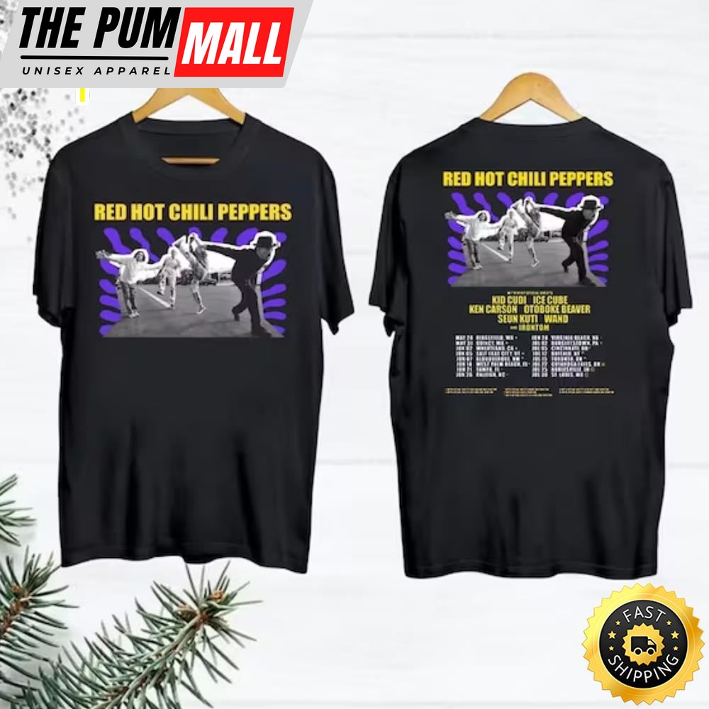 Red Hot Chili Peppers 2024 Tour T-Shirt, Red Hot Chili Peppers Band Shirt