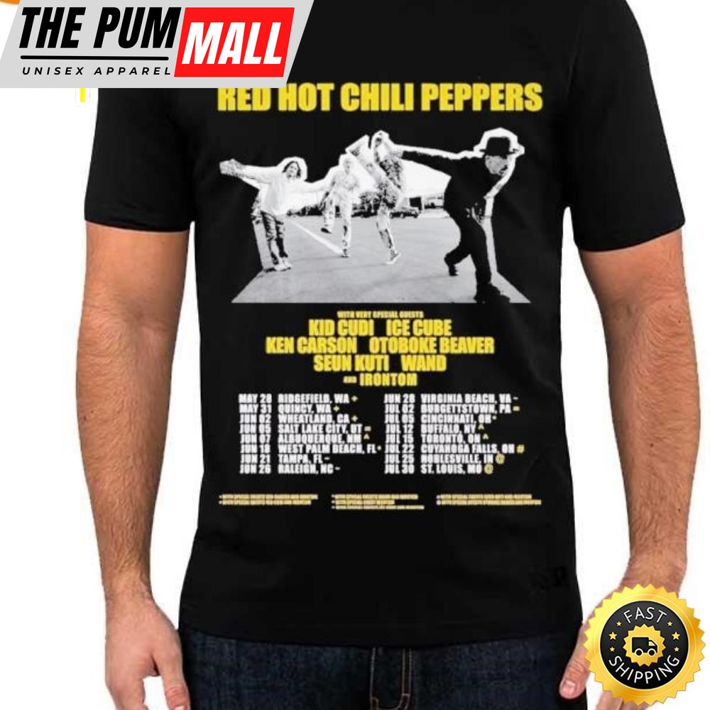 Red Hot Chili Peppers 2025 Unlimited Love Tour 2025 Shirts