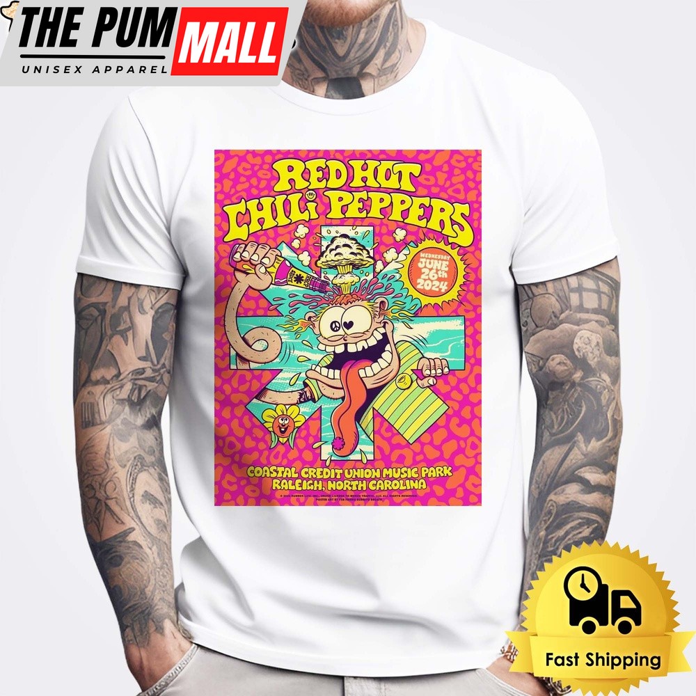 Red Hot Chili Peppers Pour Some Hot Sauce On Concert North Carolina Unisex T-Shirt
