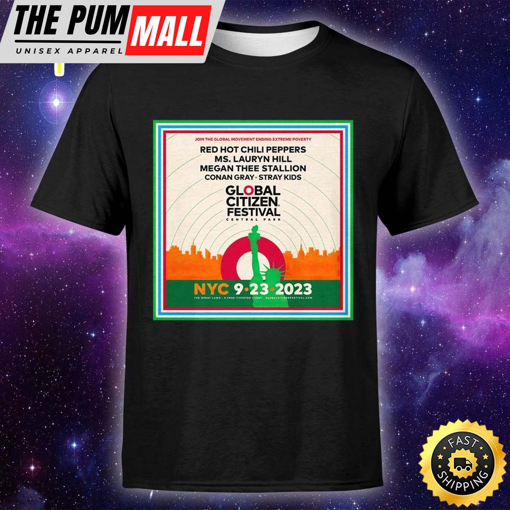 Red Hot Chili Peppers Sept. 23, Global Citizen In Central Park Unisex T-Shirt