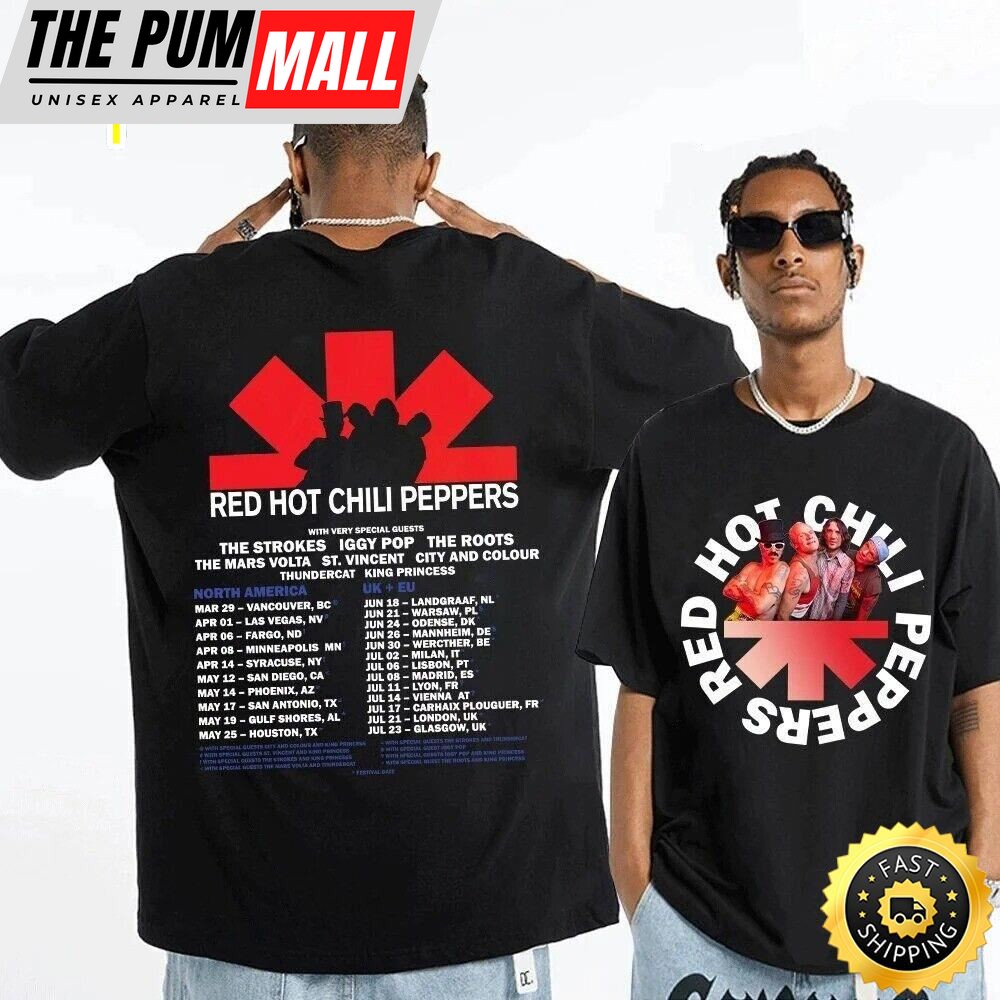 Red Hot Chili Peppers Stadium Tour Shirt The Chili Peppers 2023 Tour T Shirt