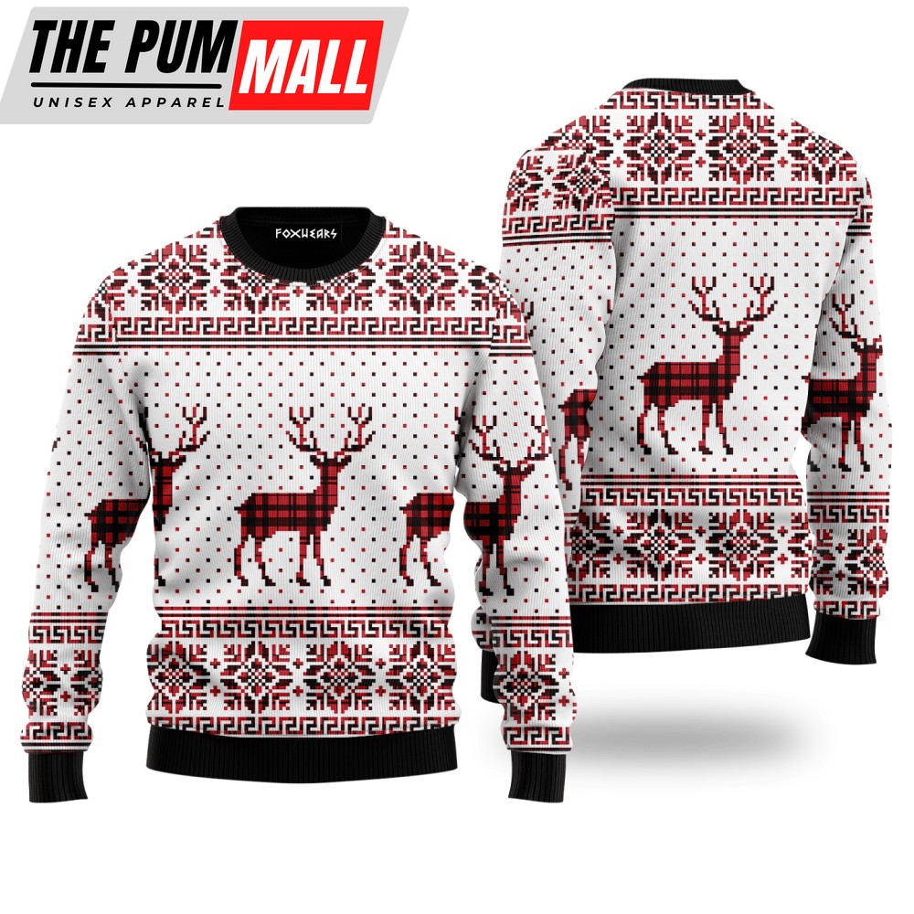 Reindeer Buffalo Plaid Pattern Ugly Christmas Sweater Reindeer Buffalo – Best Gift For Christmas Day