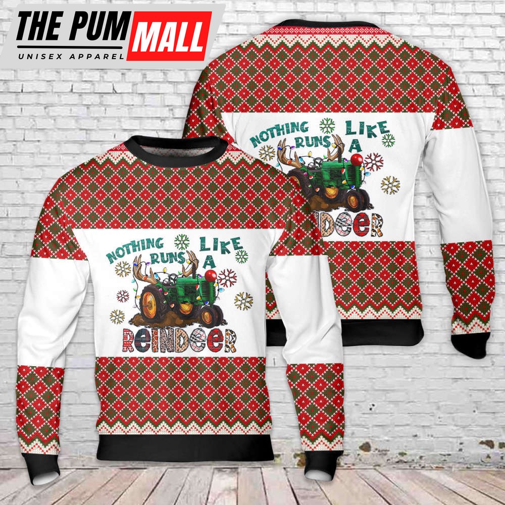 Reindeer Tractor Christmas Sweater: Unmatched Festive Style!