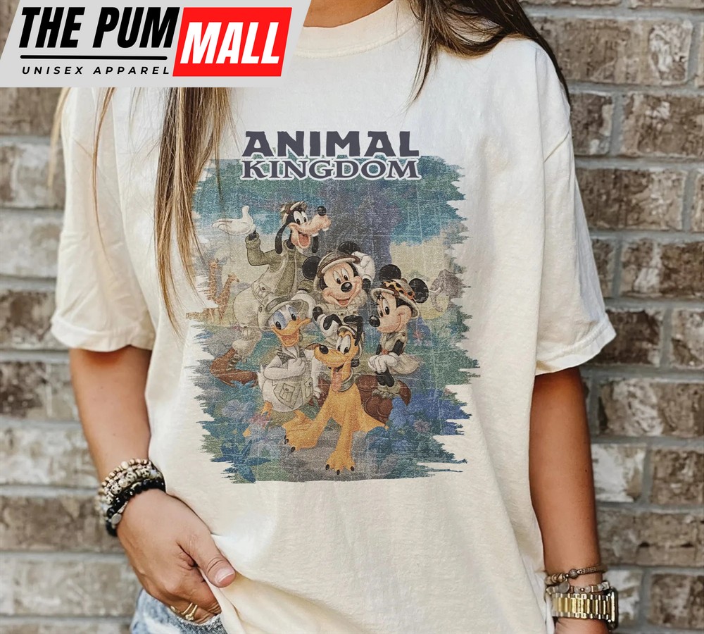 Retro Animal Kingdom Mickey And Friends Disneyland Shirt