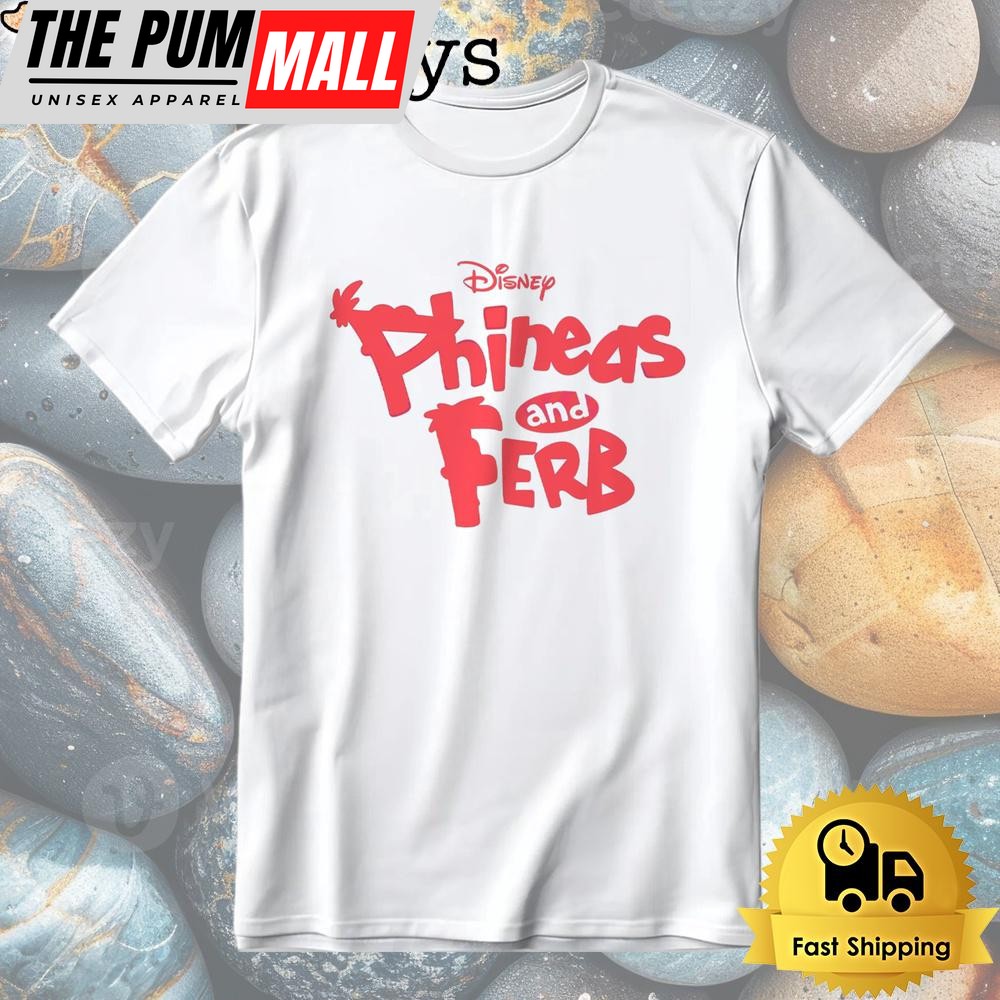 Retro Disney Phineas And Ferb Logo Graphic Shirt