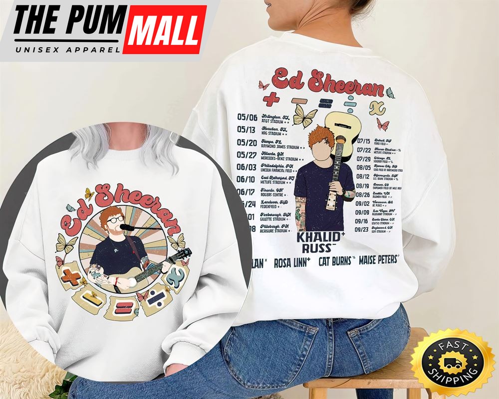 Retro Ed Sheeran 2023 Tour Date Unisex T-shirt