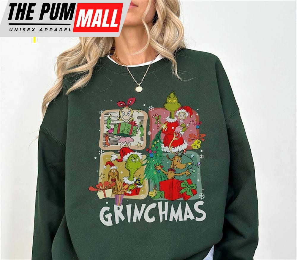 Retro Ginchmas Shirt, Vnitage Grinchmas Sweatshirt, Family Matching Holiday Shirt, Funny Grinch Sweatshirt, Christmas Gift Shirt