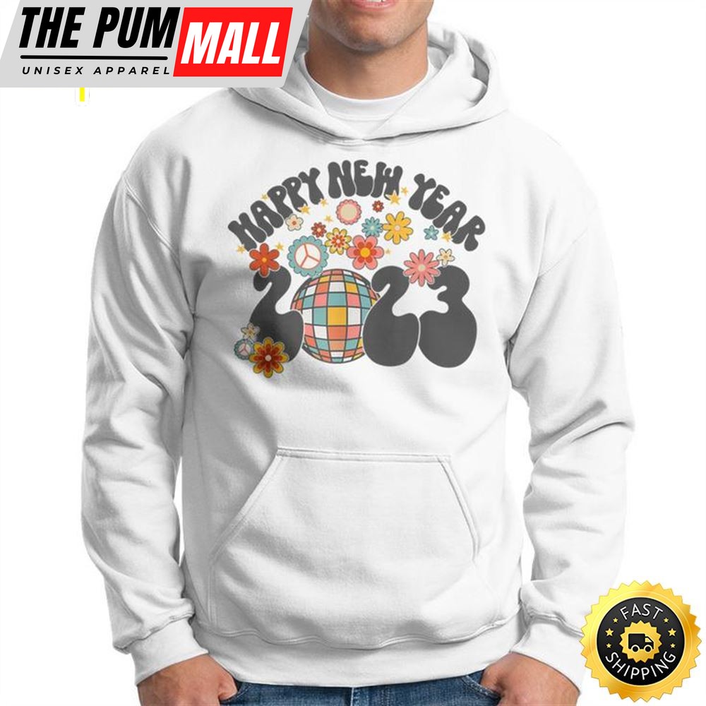 Retro Groovy Happy New Year 2025 Nye New Years Eve Unisex T-shirt