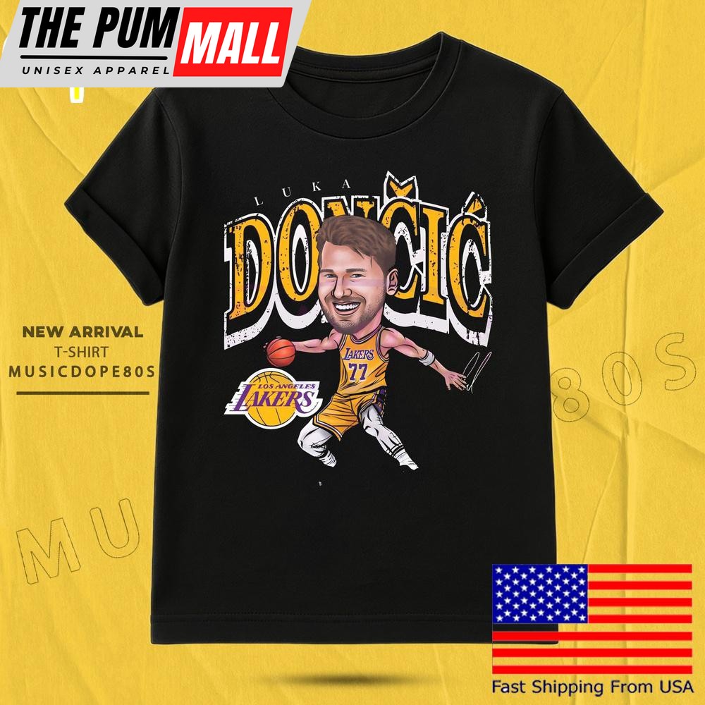 Retro Luka Doncic Los Angeles Lakers Cartoon T Shirt