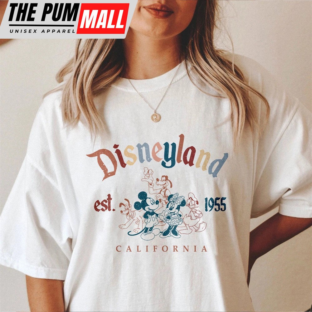 Retro Mickey And Friends Disneyland Est 1955 T Shirt