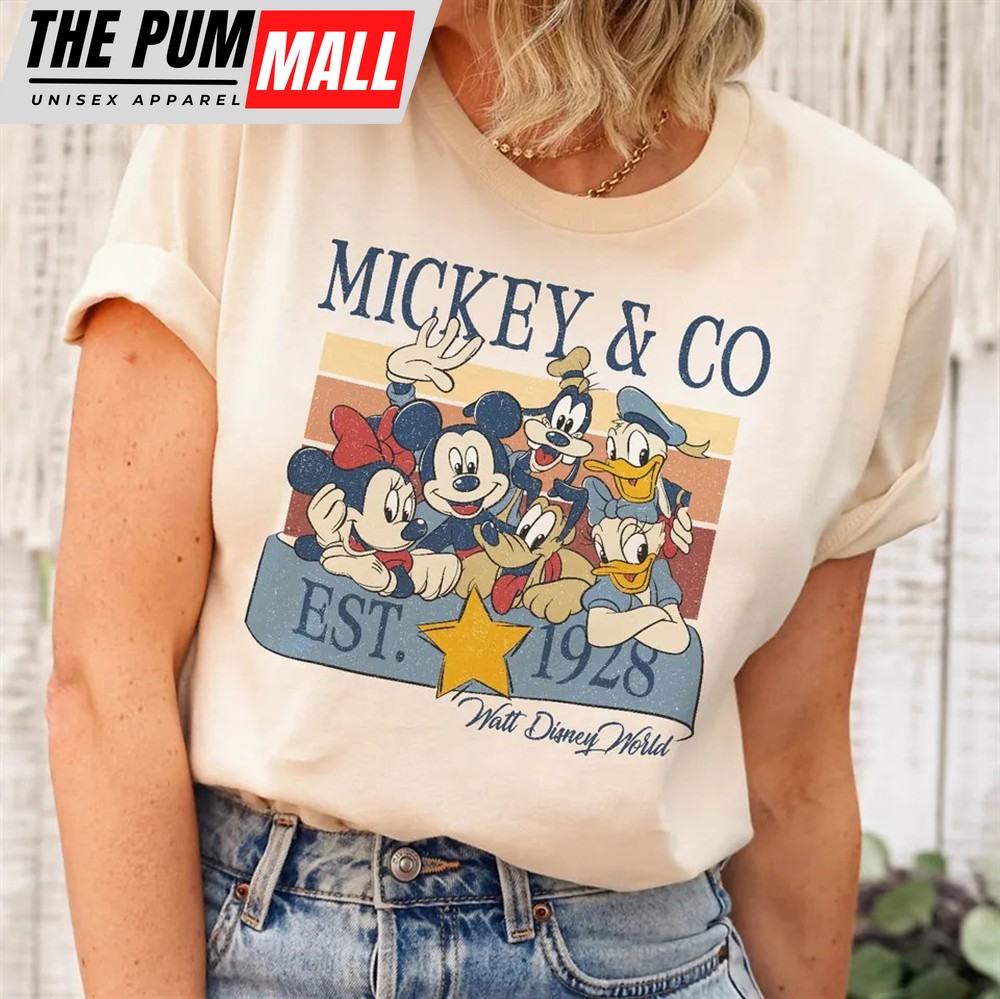 Retro Mickey And Friends Shirt, Mickey Co Ets 1928 Shirt