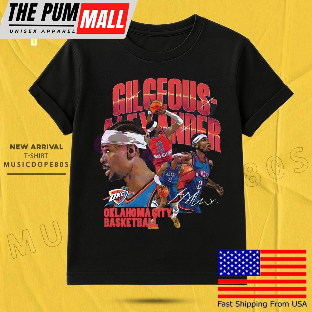 Retro Shai Gilgeous Alexander Oklahoma City Thunder T Shirt