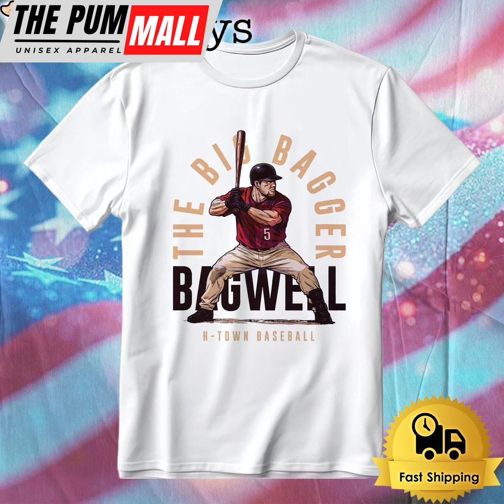 Retro Style Jeff Bagwell Houston Baseball The Big Bagger T-Shirt