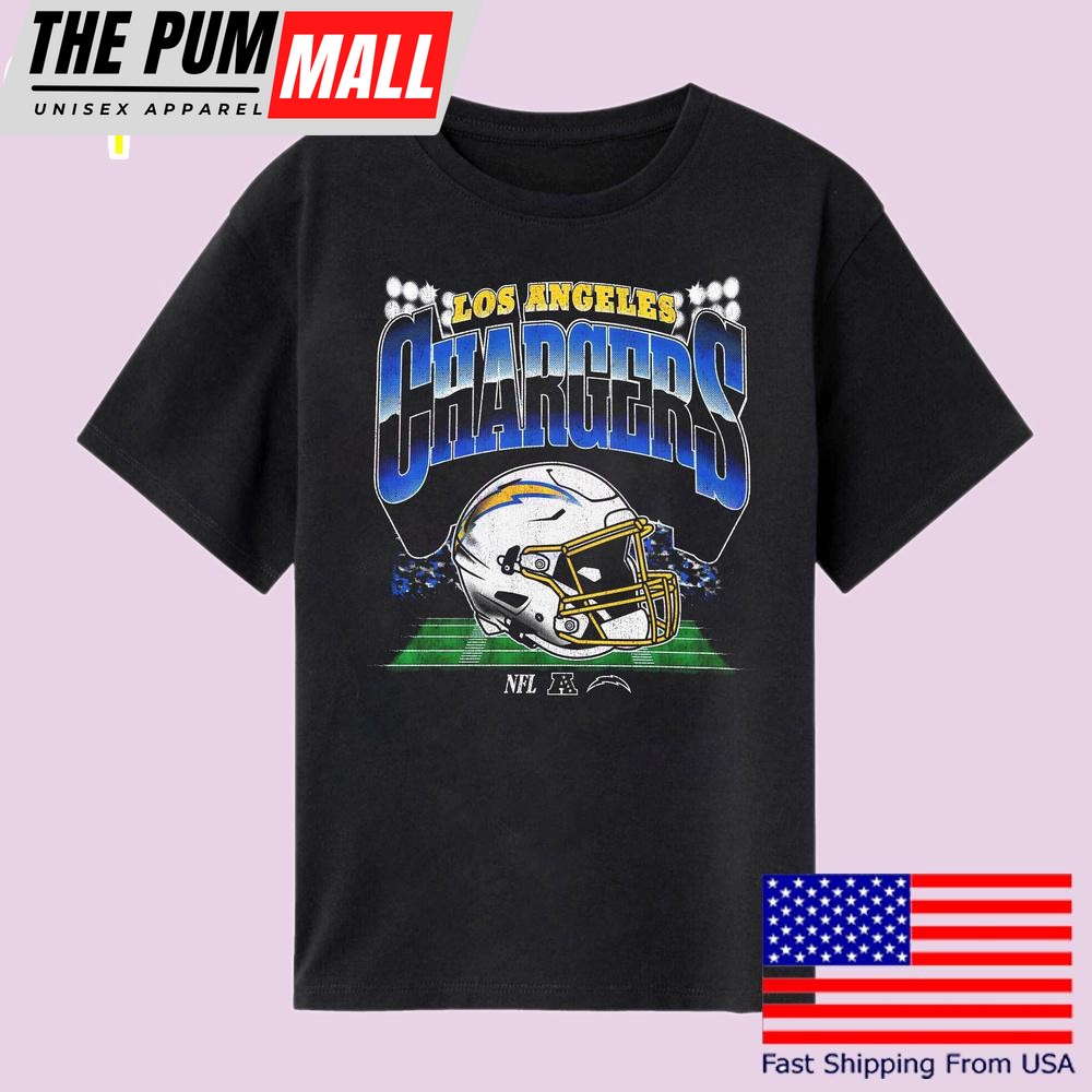 Retro Vintage Los Angeles Chargers Logo Helmet T Shirt