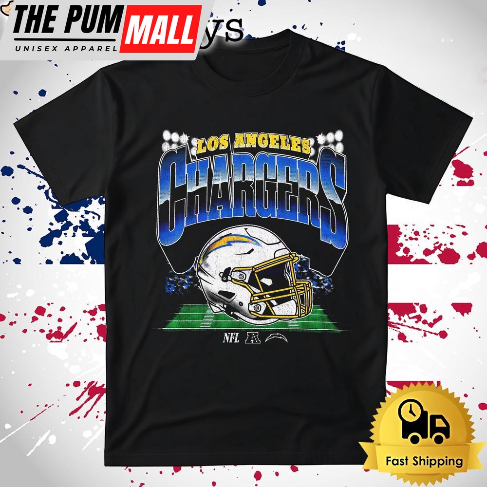 Retro Vintage Los Angeles Chargers Logo Helmet T Shirt