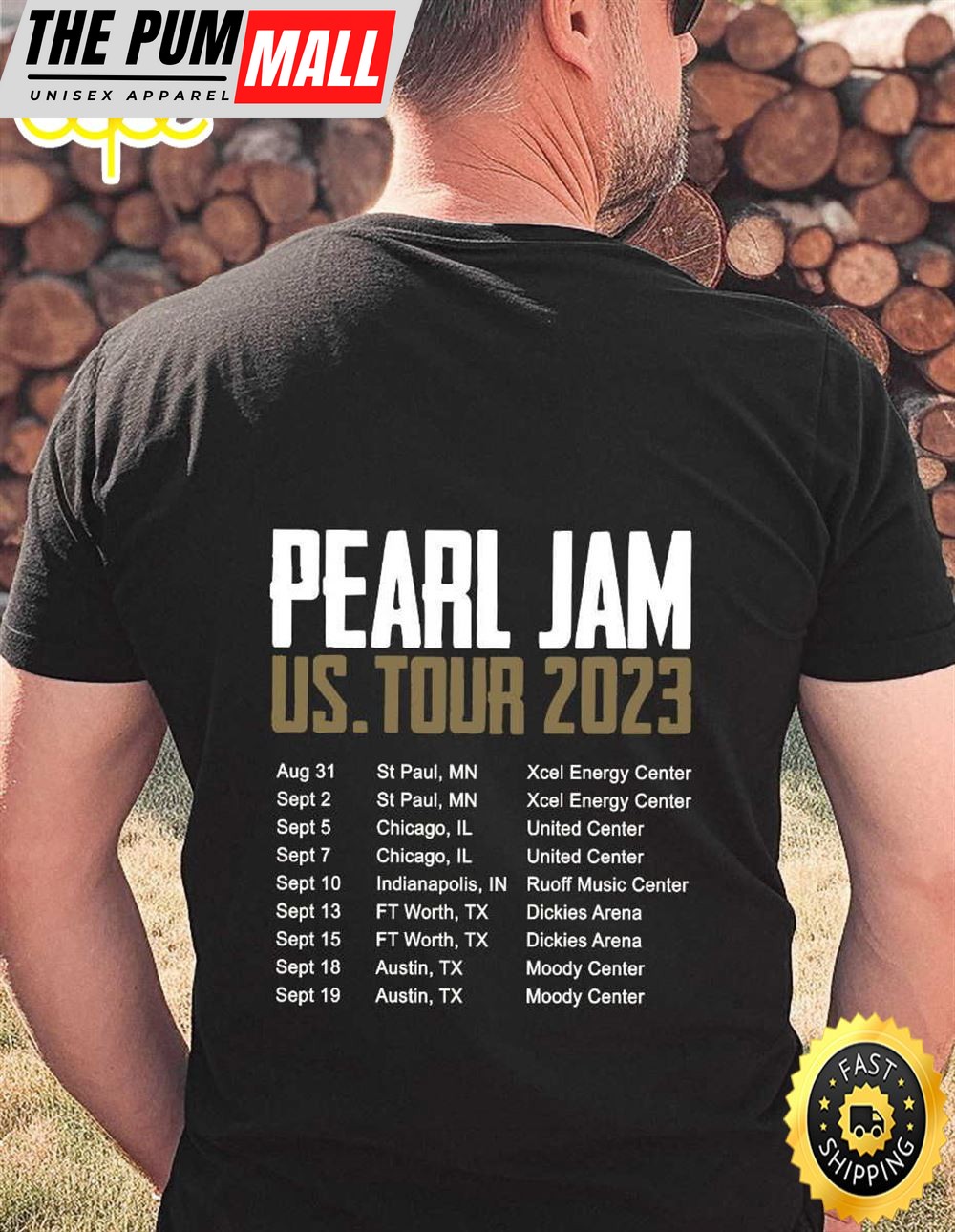 Retro Vintage Pearl Jam Band Shirt Tour 2025 Unisex T-shirt