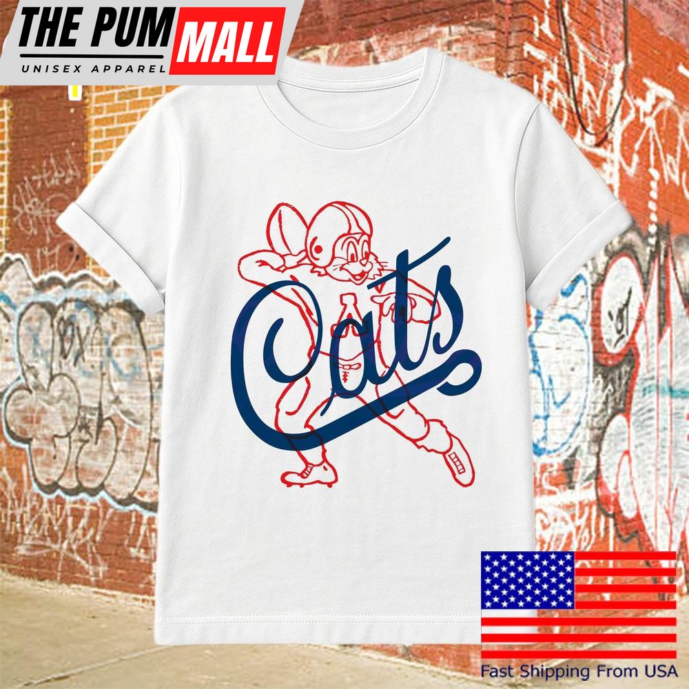 Retro Vintage Wildcats Football 1953 Logo Mascot T-Shirt