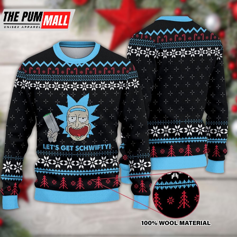Rick And Morty Get Schwifty Christmas Ugly Sweater
