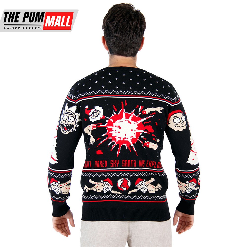 rick-and-morty-happy-human-holiday-ugly-christmas-sweater-mtr07nkf Rick And Morty Happy Human Holiday Ugly Christmas Sweater