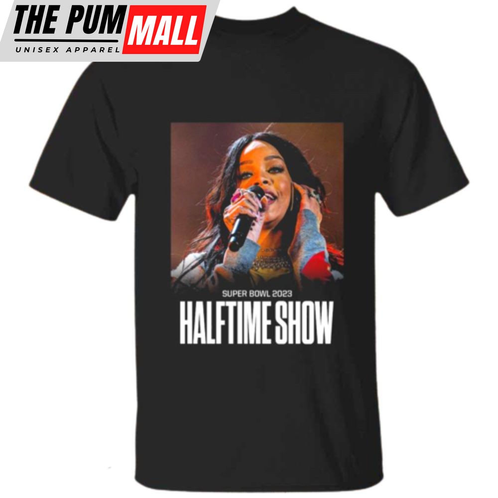 Rihanna Super Bowl Halftime Show 2025 Black T-shirt
