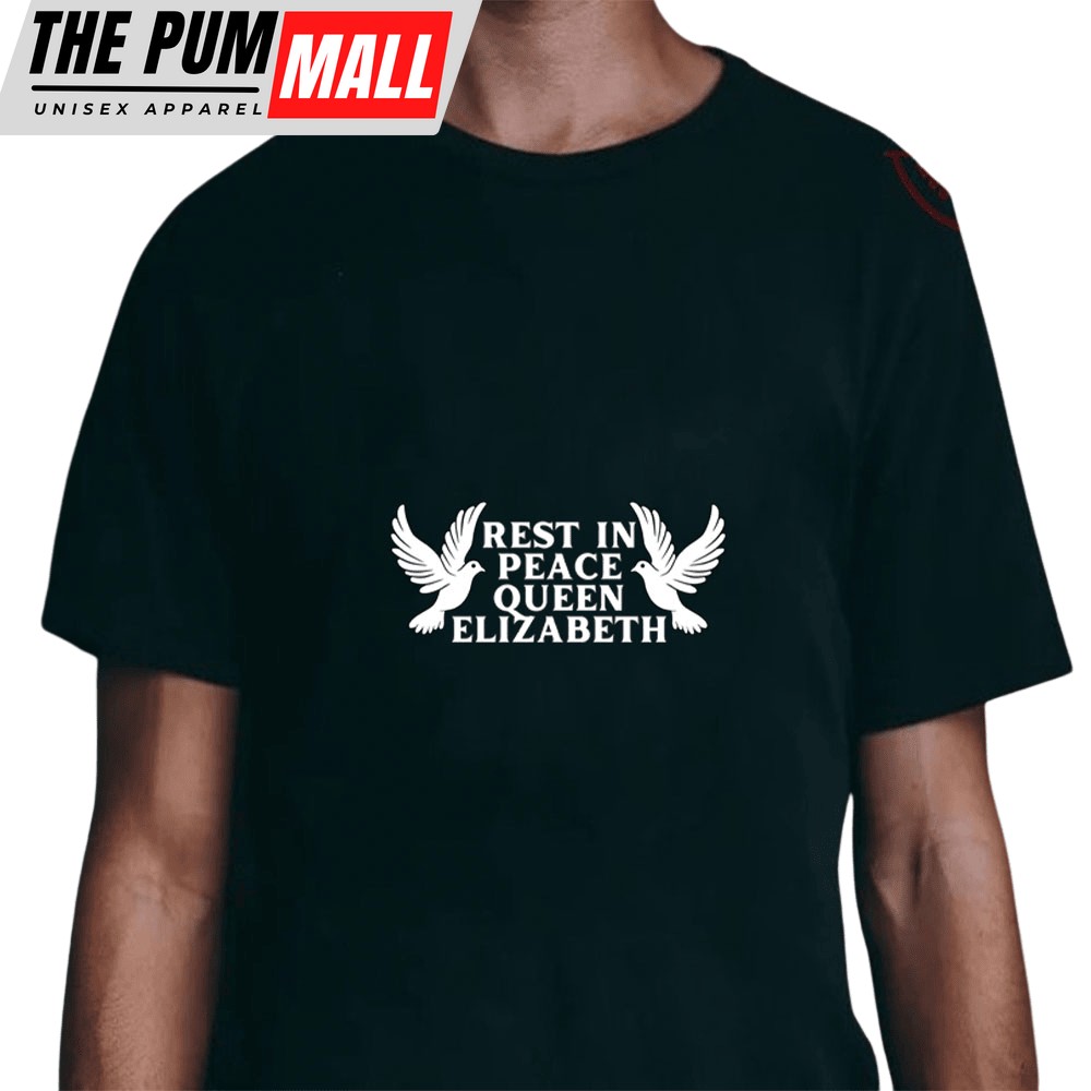 RIP Queen Elizabeth II 1926-2025 With Doves Unisex T-Shirt